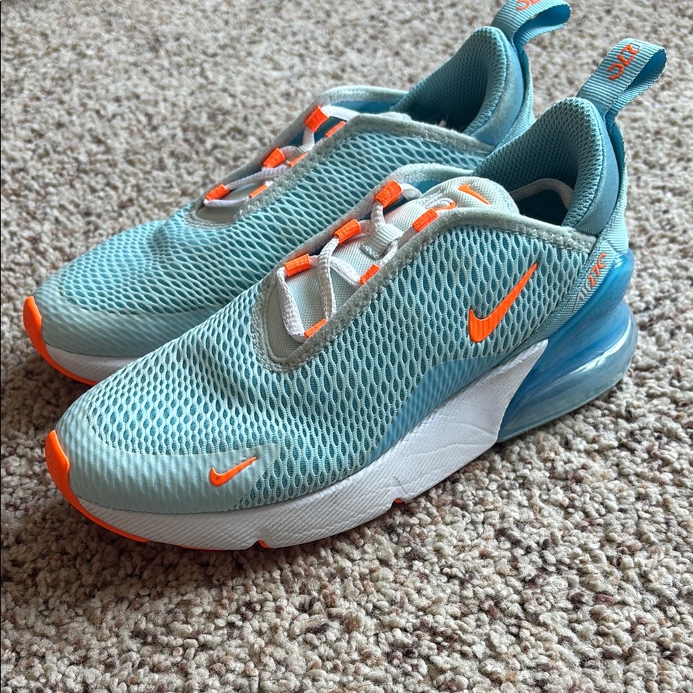 Nike Kids Aqua and Orange Sneakers